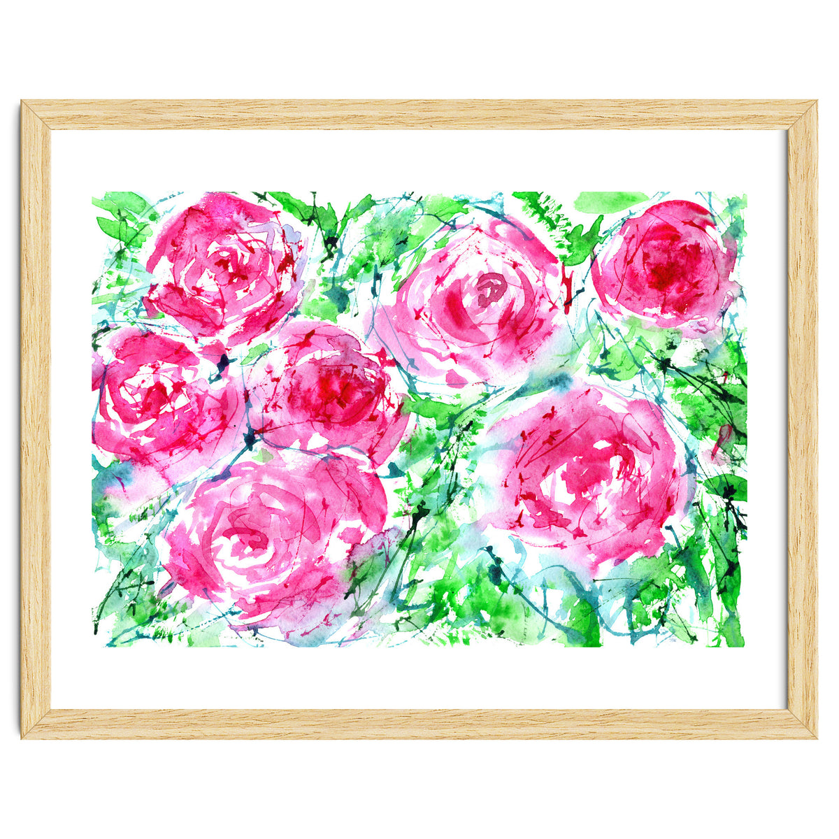 Blooming bouquet || watercolor roses