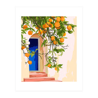 Wherever you go, go with all your heart | Summer Travel Morocco Boho Oranges | Architecture Building (Print Only)