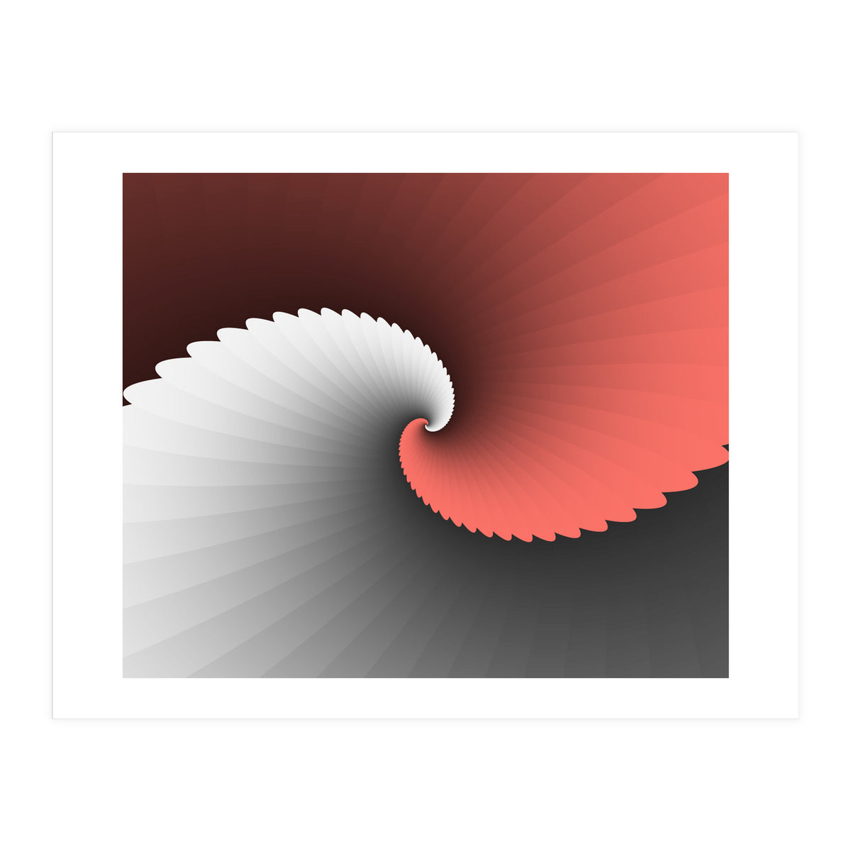 Living Coral Spiral Wings (Print Only)