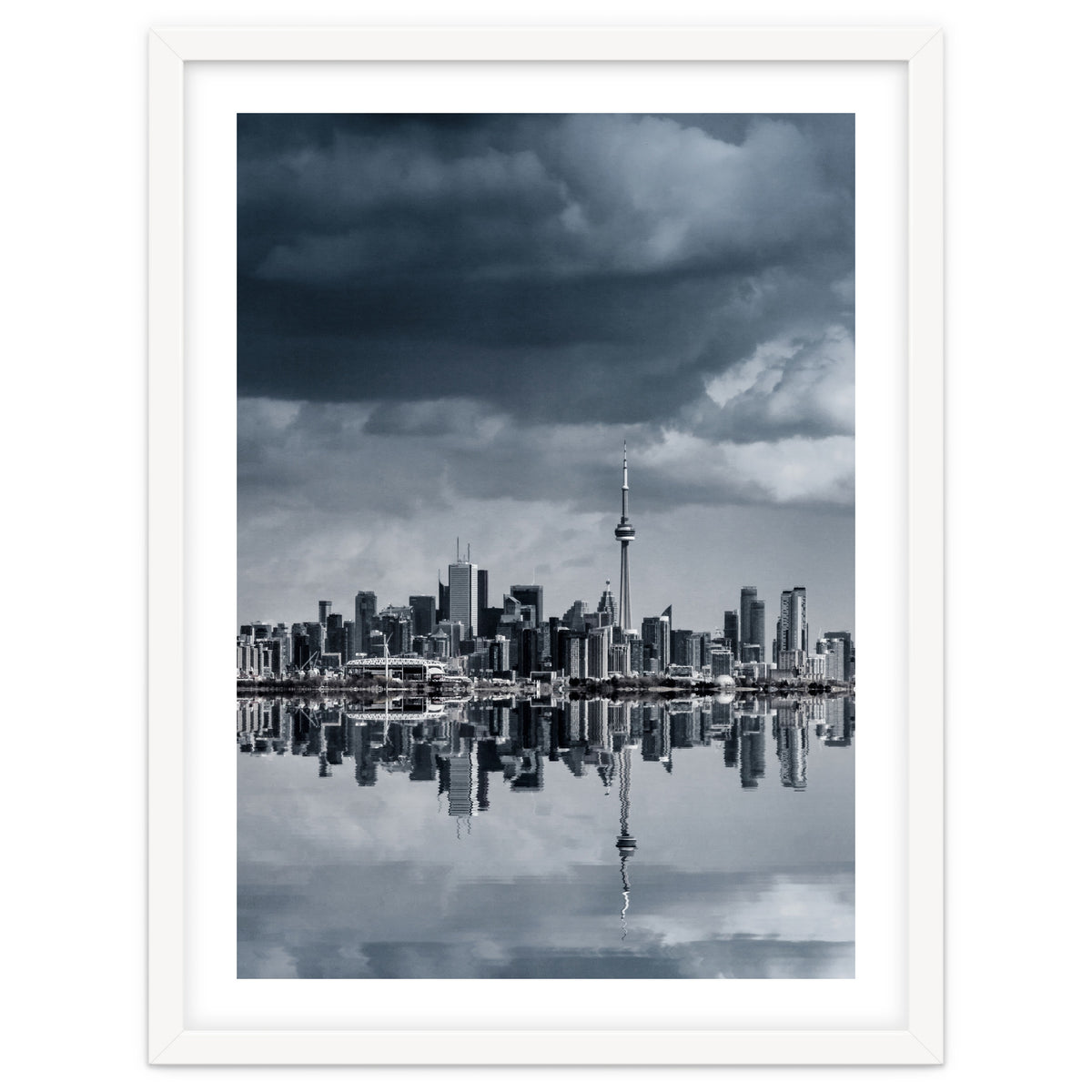Toronto Skyline From Colonel Samuel Smith Park Reflection No 1