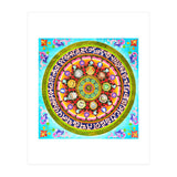 Chakra Mandala, Ayurveda Yoga Aum, Eclectic Colorful Bohemian Sun Sign Moon Sign Zodiac Astrology (Print Only) thumbnail