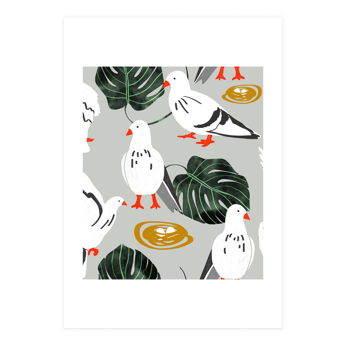 White Pigeons (Print Only)