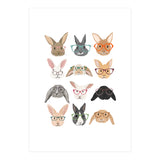 Rabbits in Glasses (Print Only) thumbnail