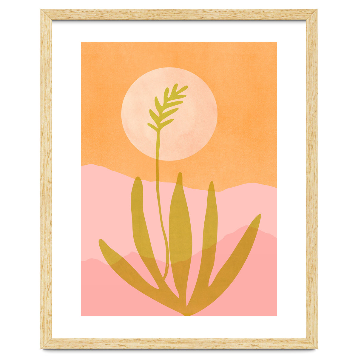 Desert Moon With Agave