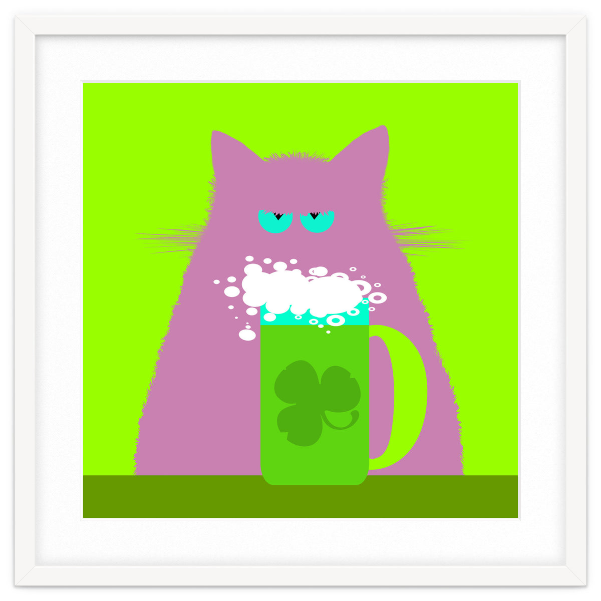 Saint Patrick's Day Lilac Cat