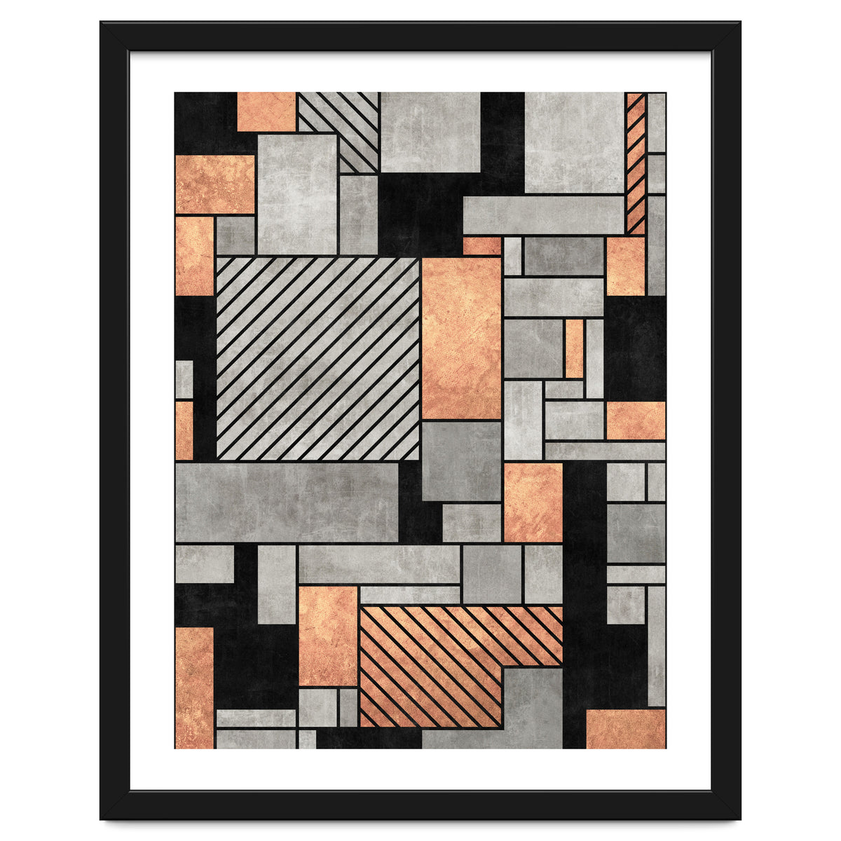 Random Pattern - Concrete and Copper