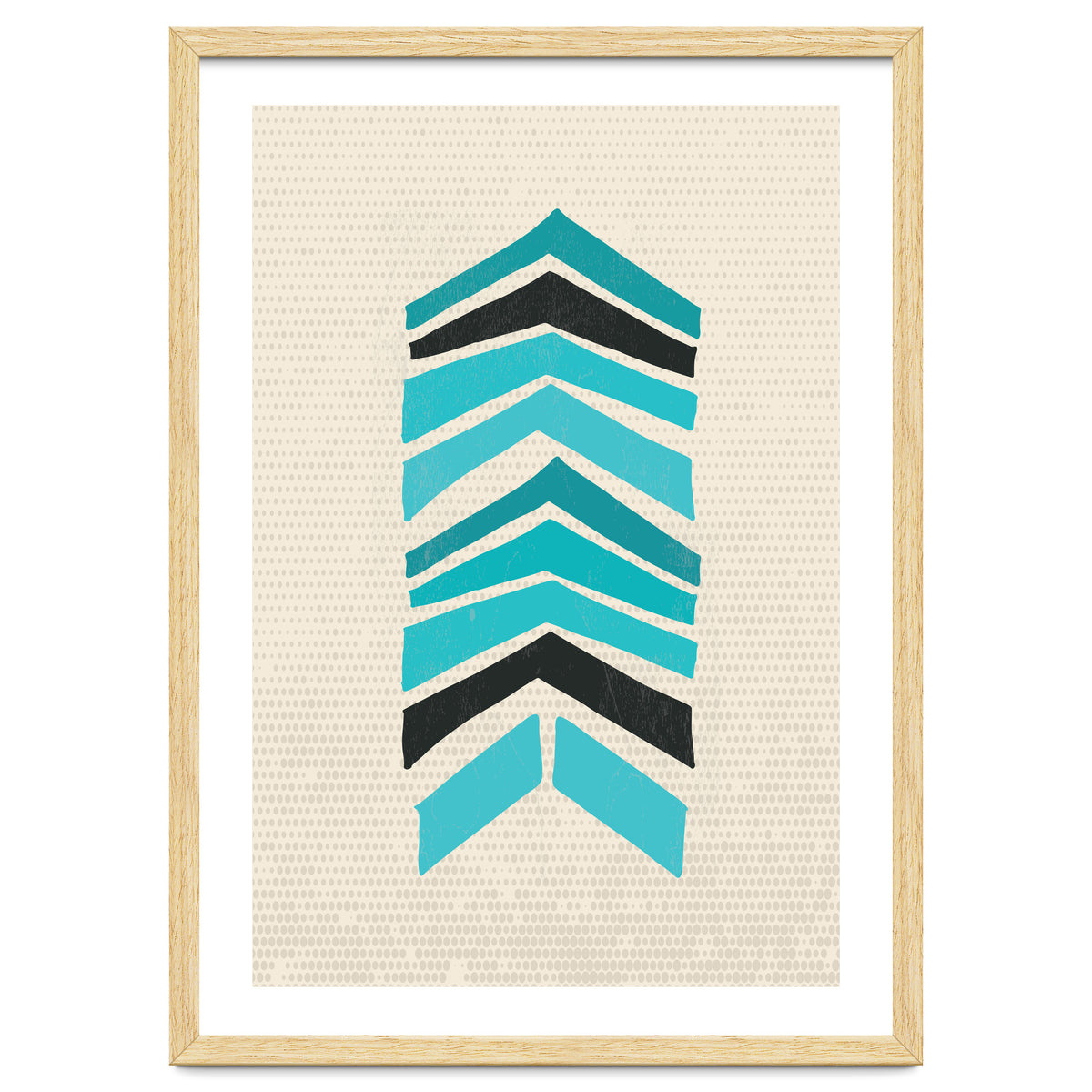 Retro Chevron Print Blue Variation