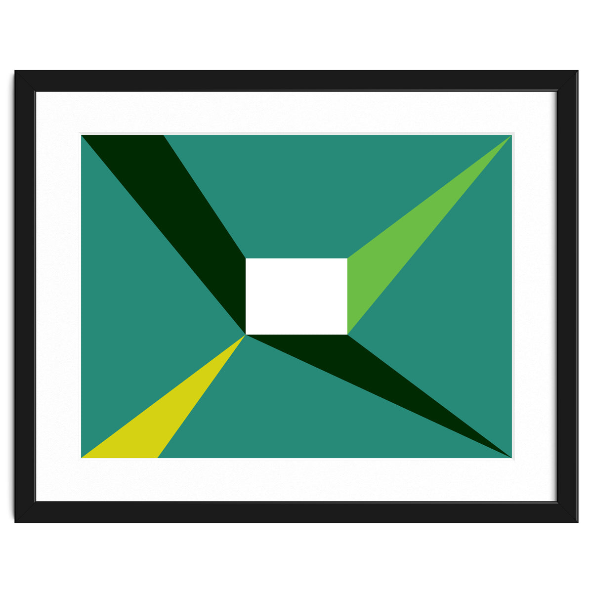 Geometric Shapes No. 27 - green, yellow & lime