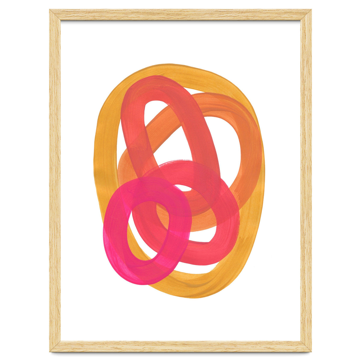 Warm Candy Colors Magenta Yellow Nesting Circles Ombre