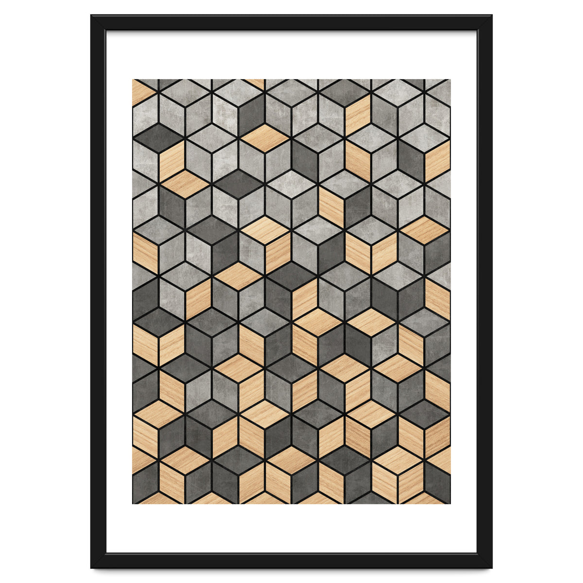 Concrete and Wood Cubes