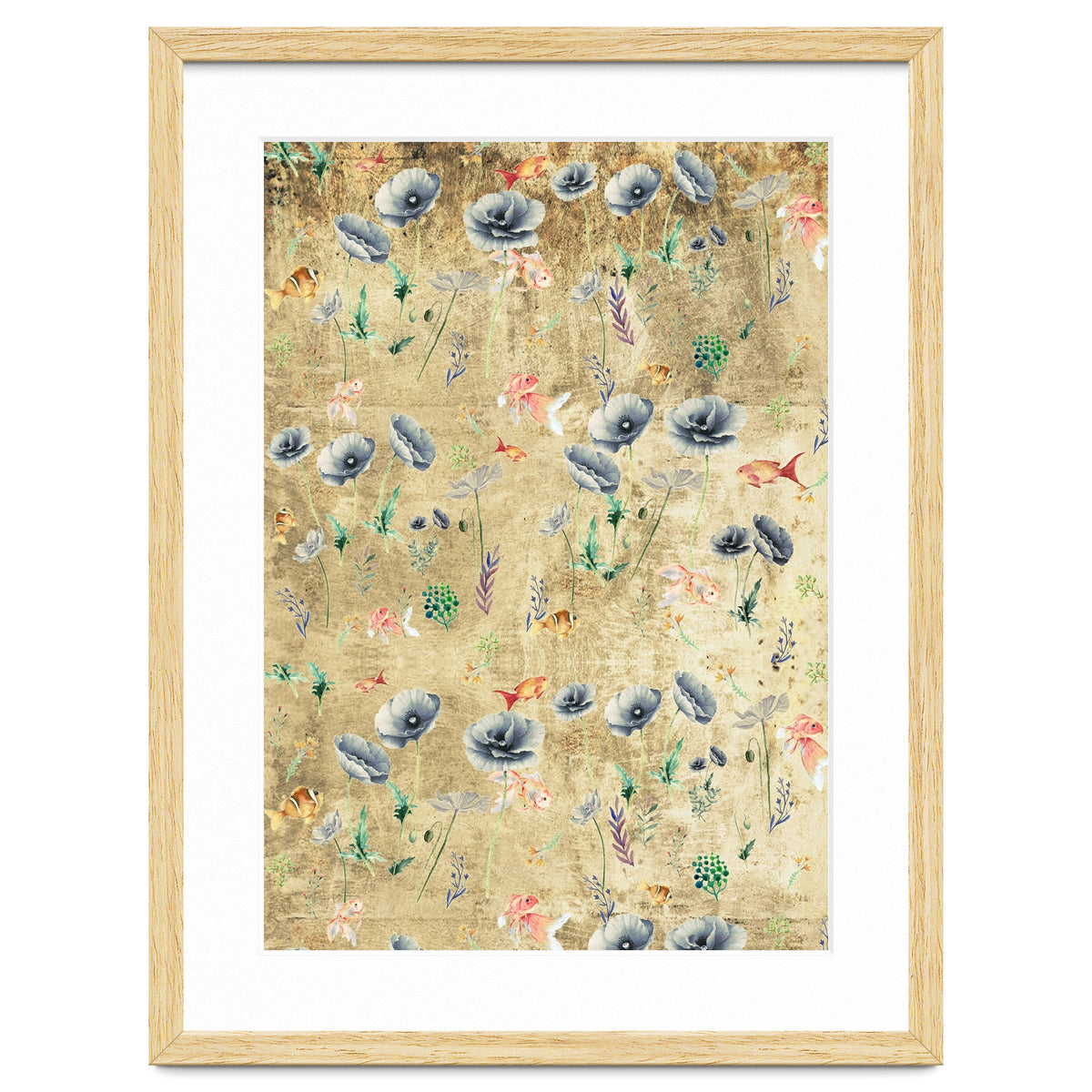 Fishes & Garden #Gold-plated