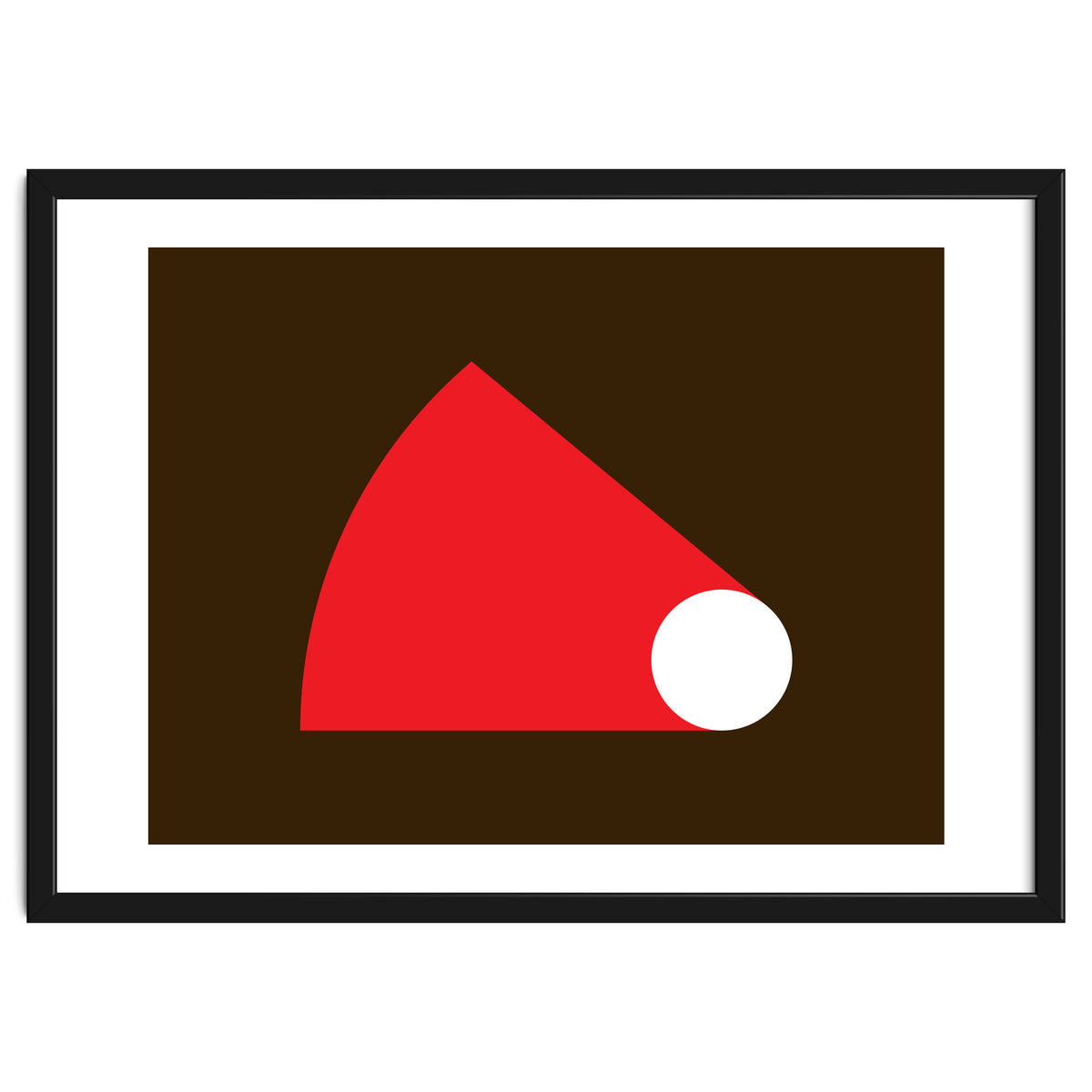 Geometric Shapes No. 51 - red & brown