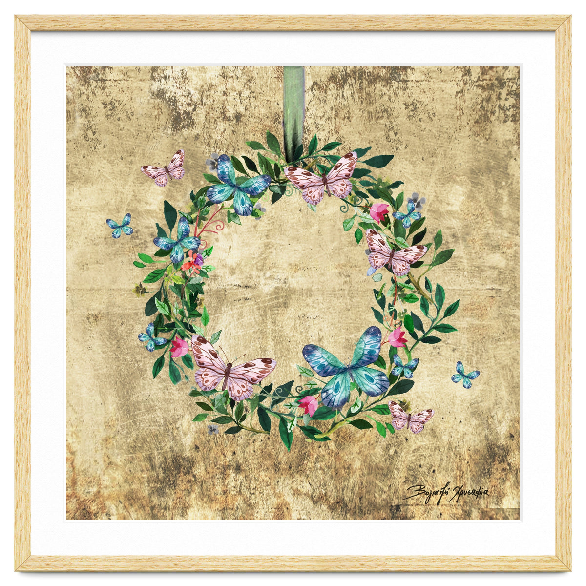 Wreath #Flowers & Butterflies#Royal collection