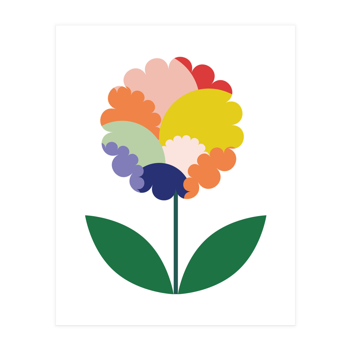 happy colorful flower (Print Only)
