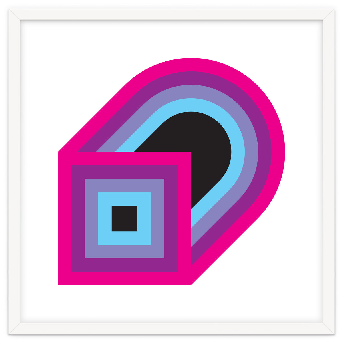 Geometric Shapes No. 41 - purple, blue & lilac