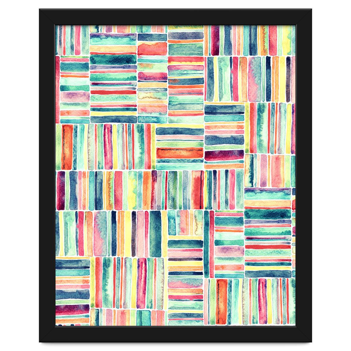 Retro Beach Chair Pastel Watercolor Stripes