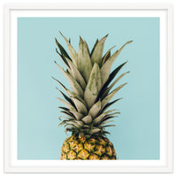 Pineapple On Blue Background