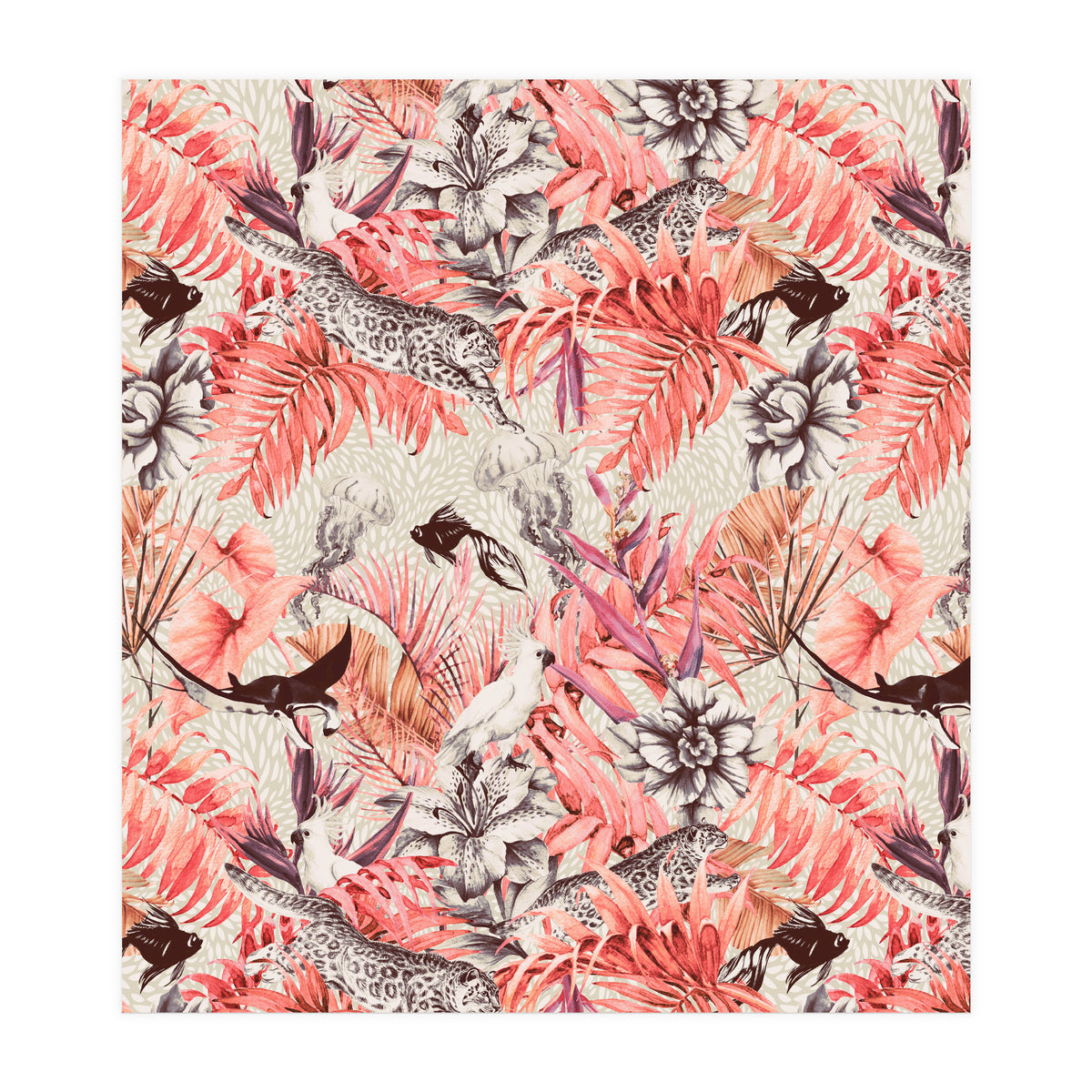 Tropical paradise pink  (Print Only)
