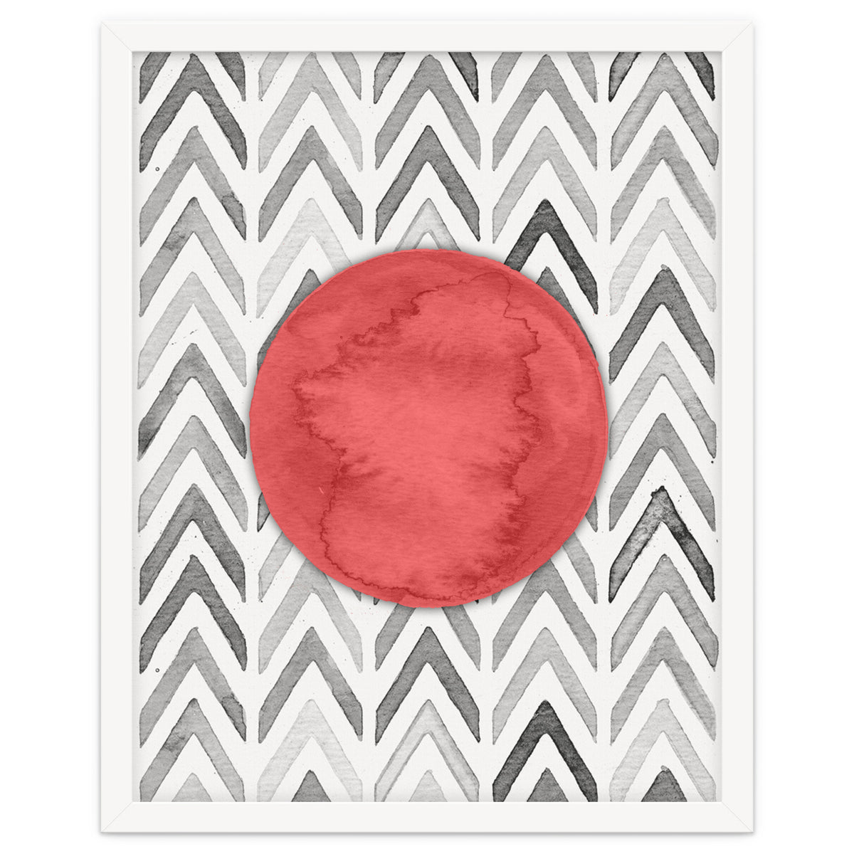 Red Bubble Chevron Pattern