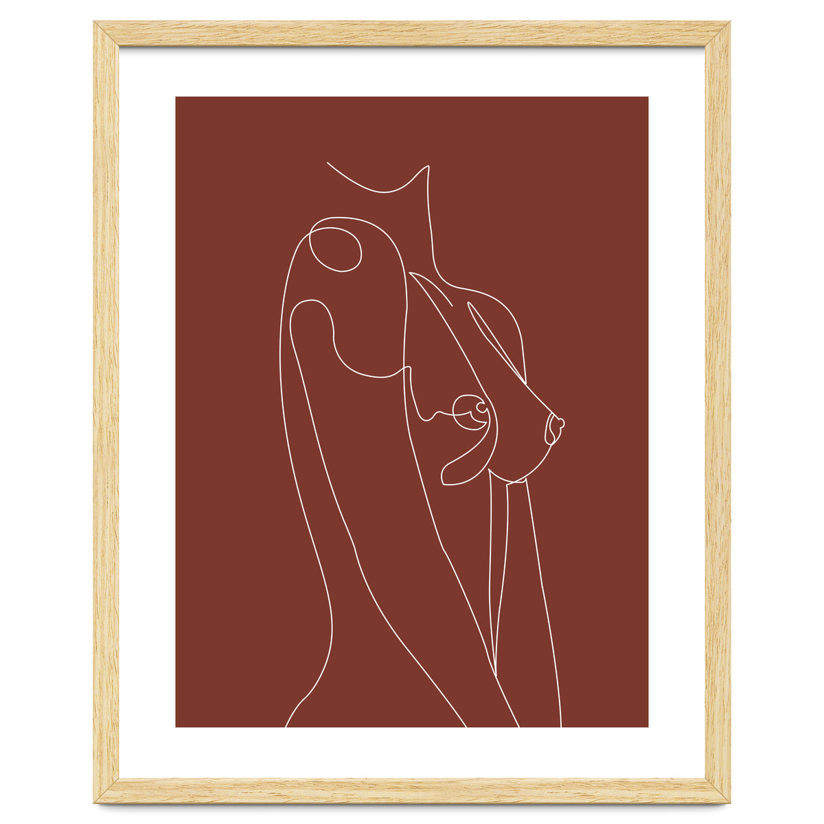 Female chest line-brown