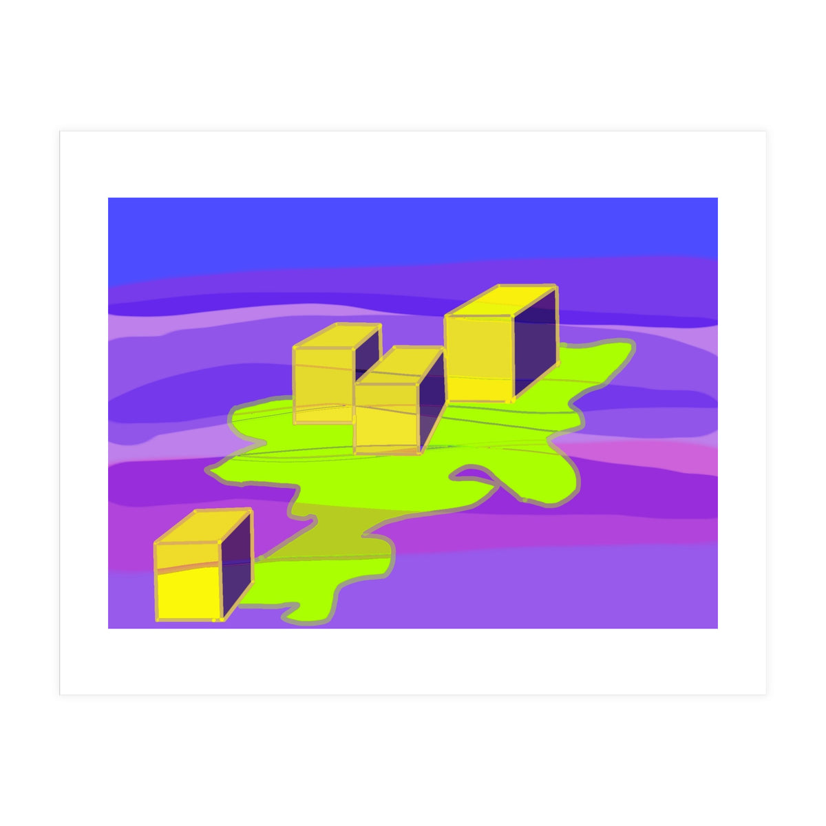 Abstract spilled box (Print Only)