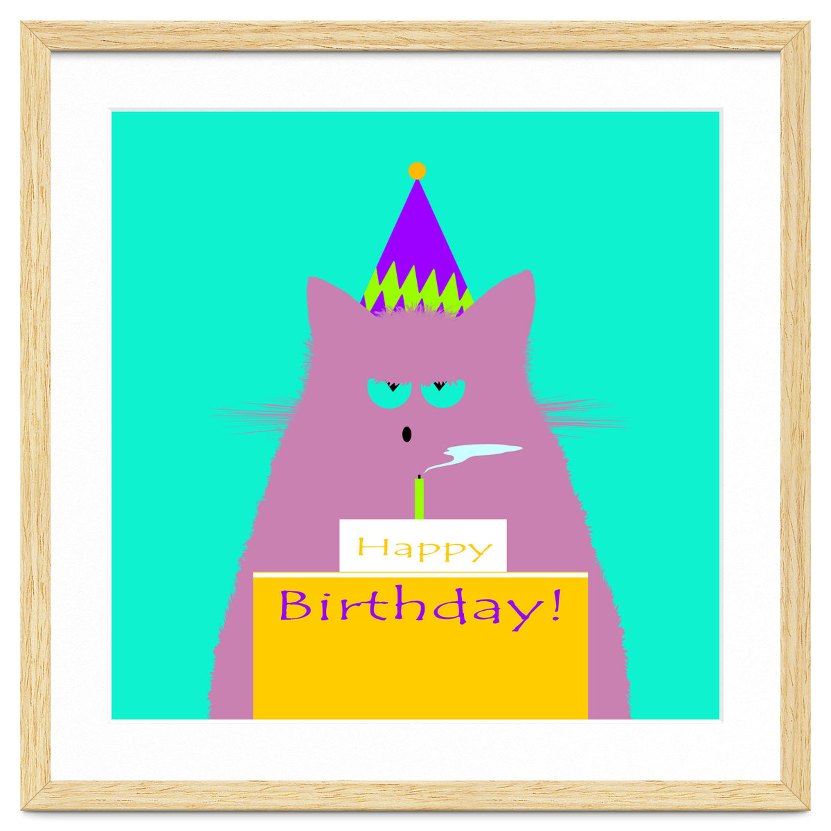 Birthday Lilac Cat