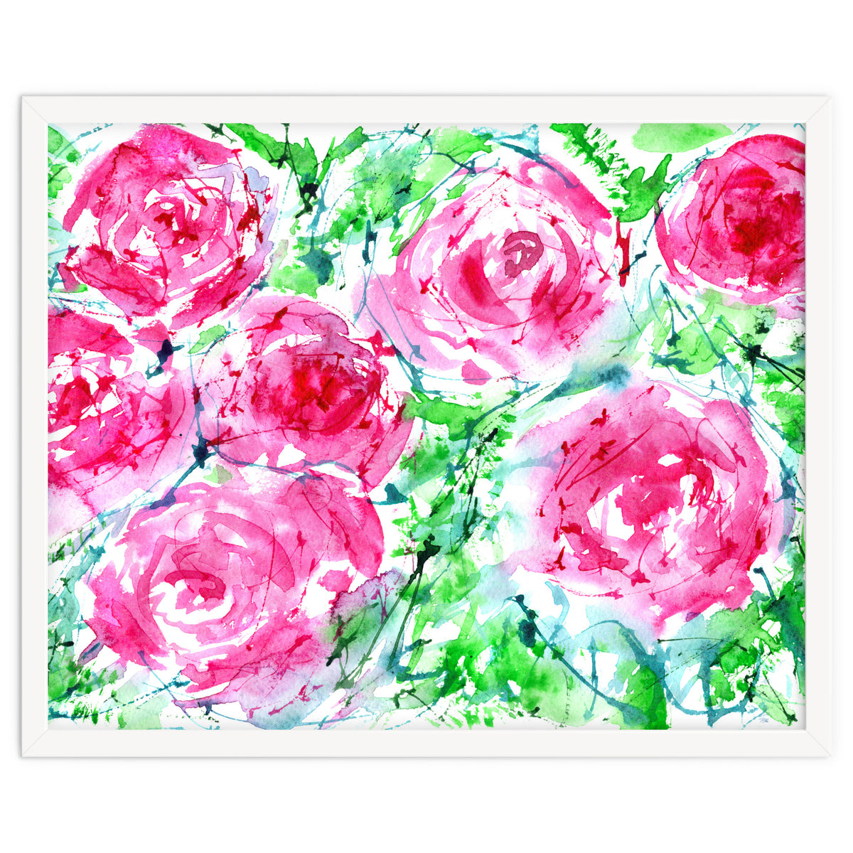 Blooming bouquet || watercolor roses