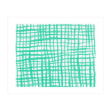 Aqua gingham pattern (Print Only) thumbnail