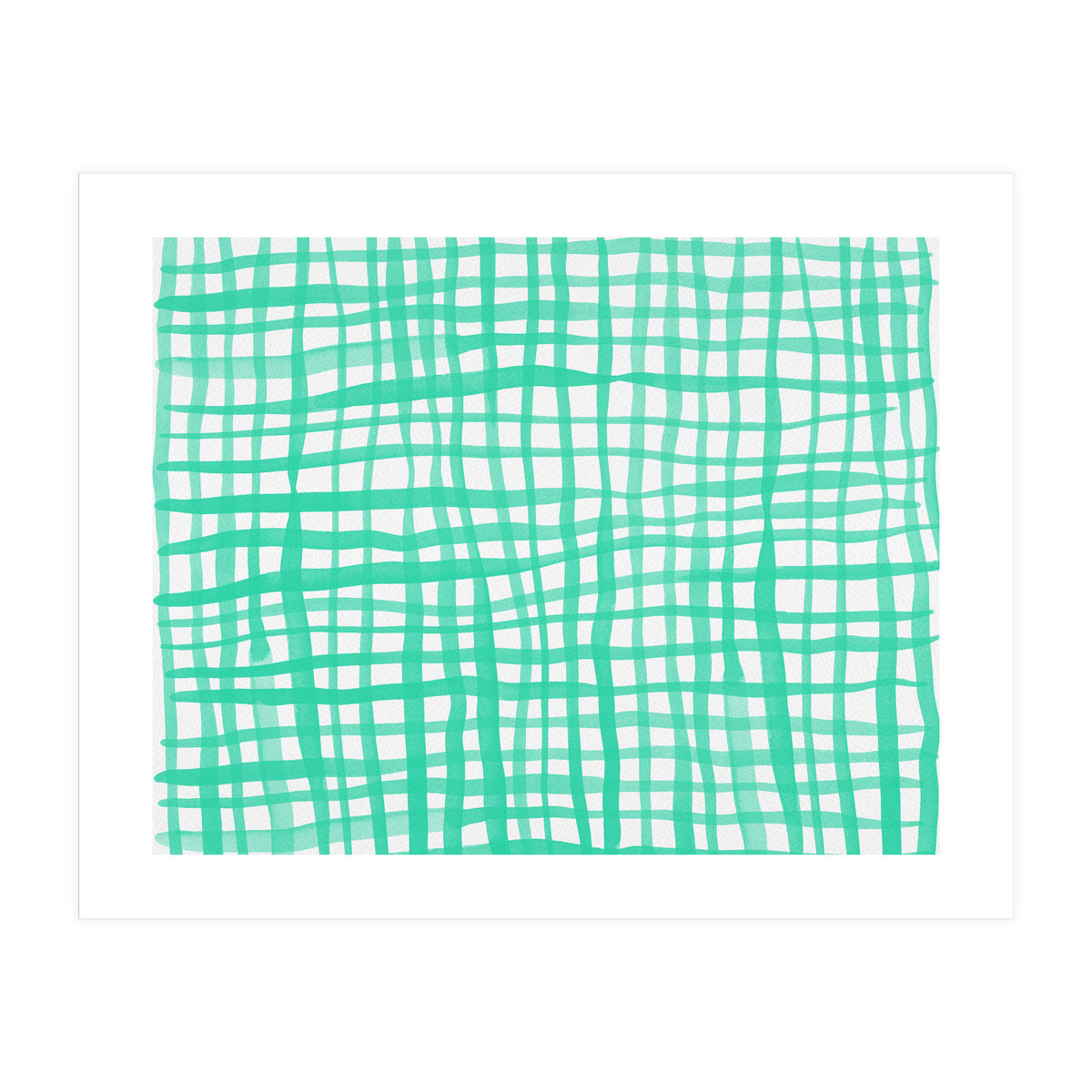 Aqua gingham pattern (Print Only)