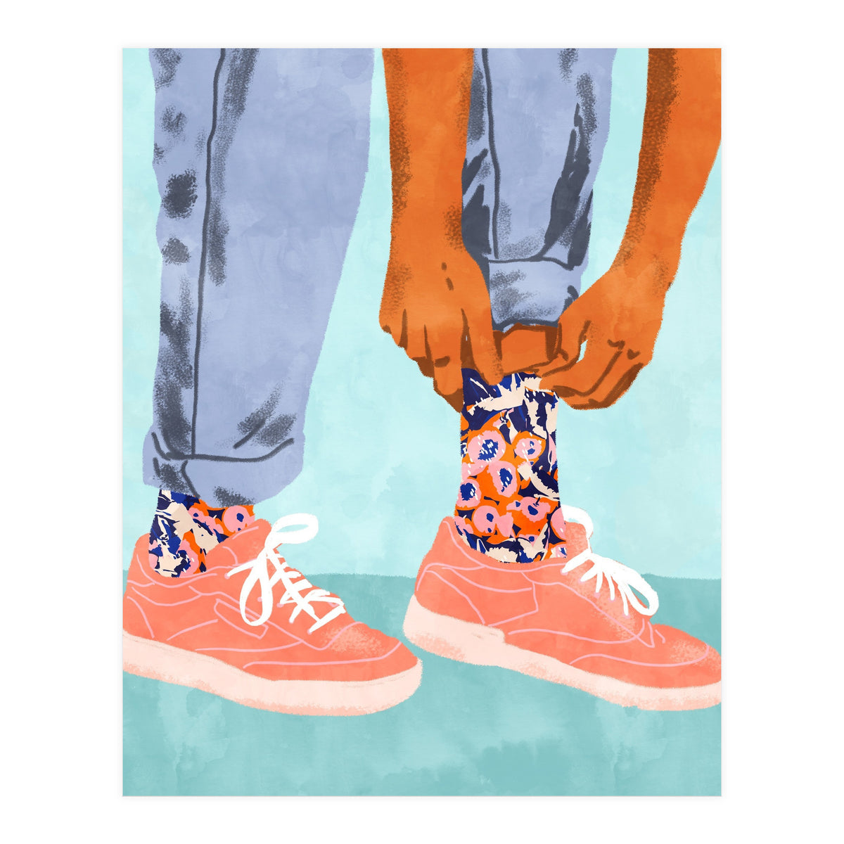 Pull Up Those Pretty Socks! | Optimism Hustle Positivity | Good Vibes Luck Po (Print Only)