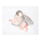 Cuddle with The Cat (Print Only) thumbnail