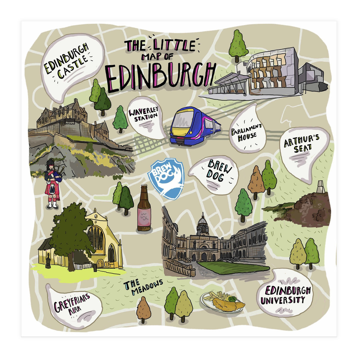 The Little Map of Edinburgh (Print Only)