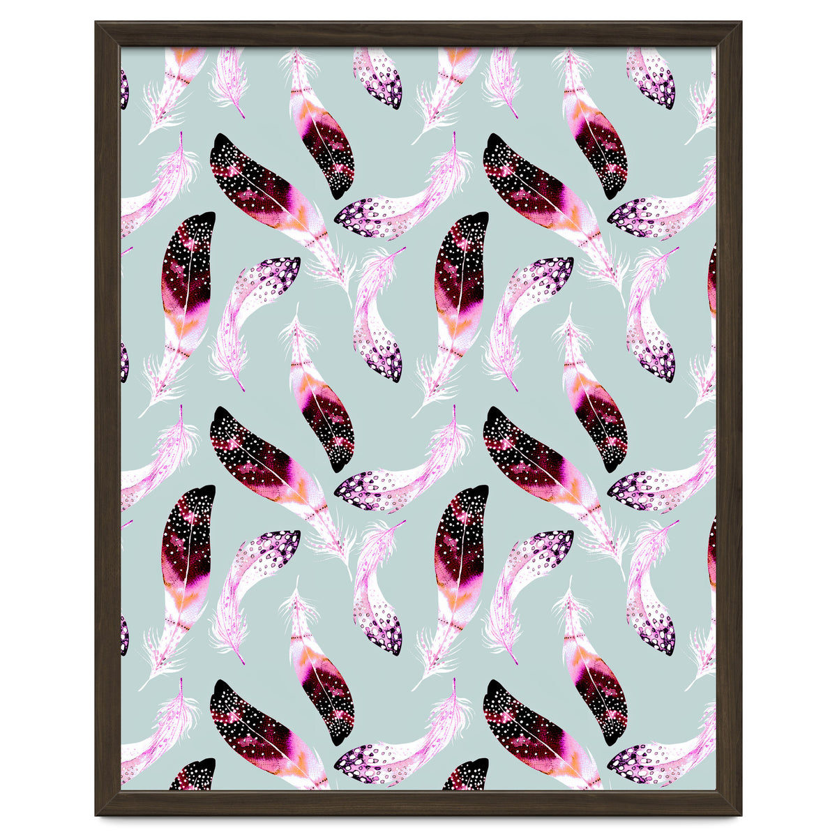 Bohemian pattern of feathers