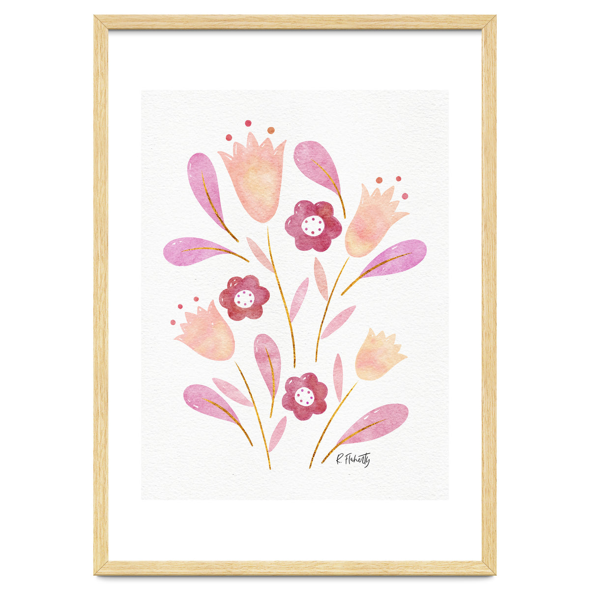 Watercolour Tulips | Pink
