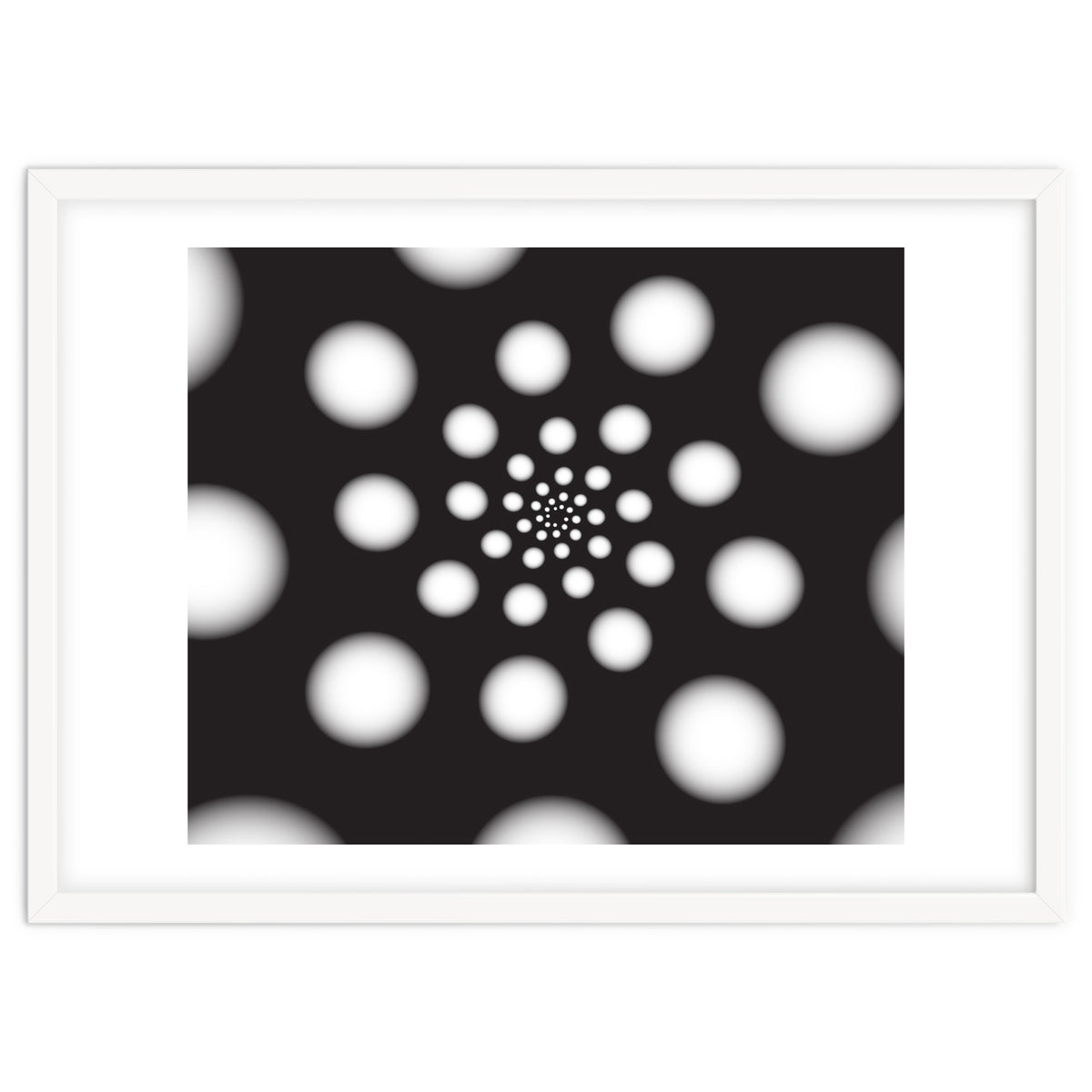 White Spiral Dots