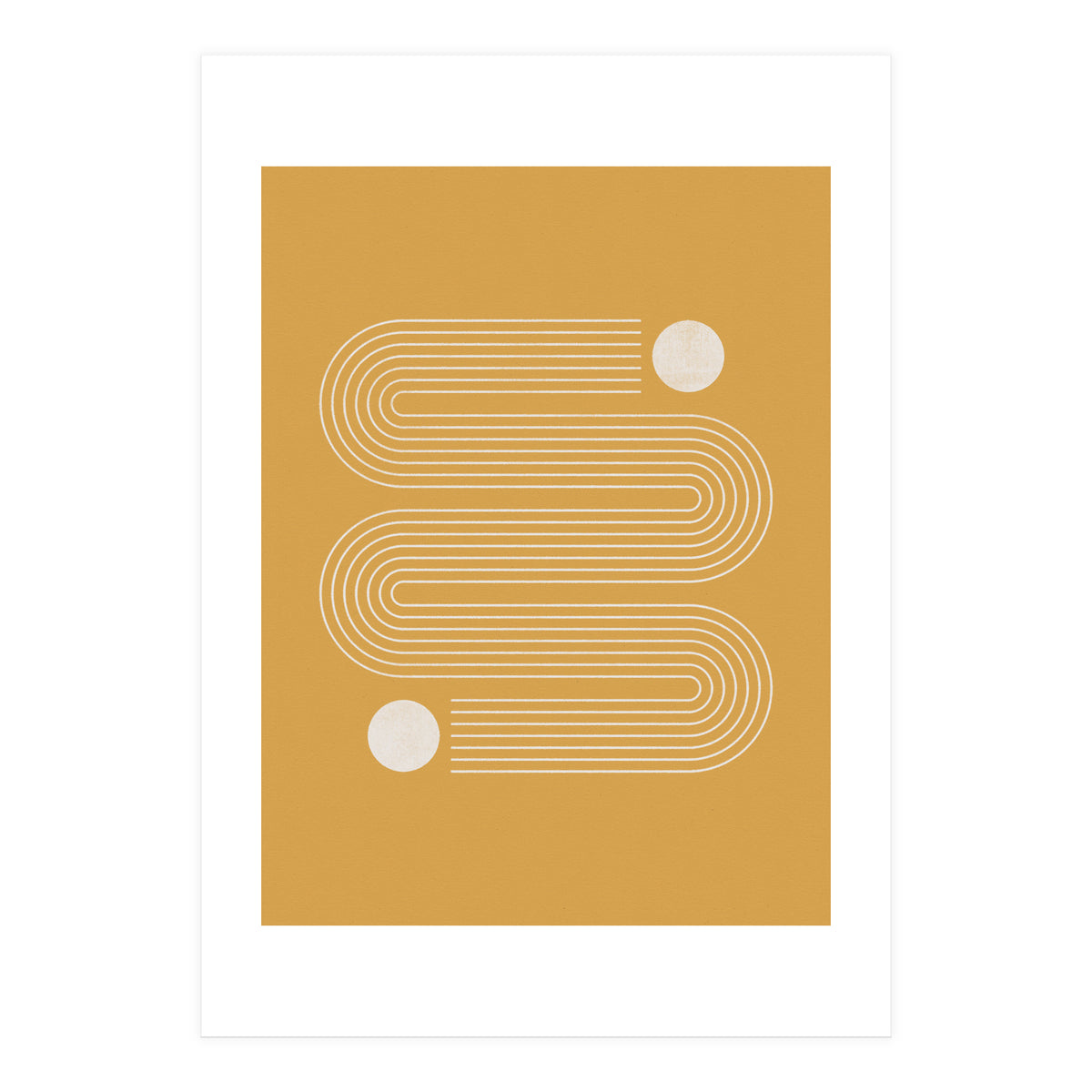 Mid-Century Modern No.20 - Woodblock Print (Print Only)