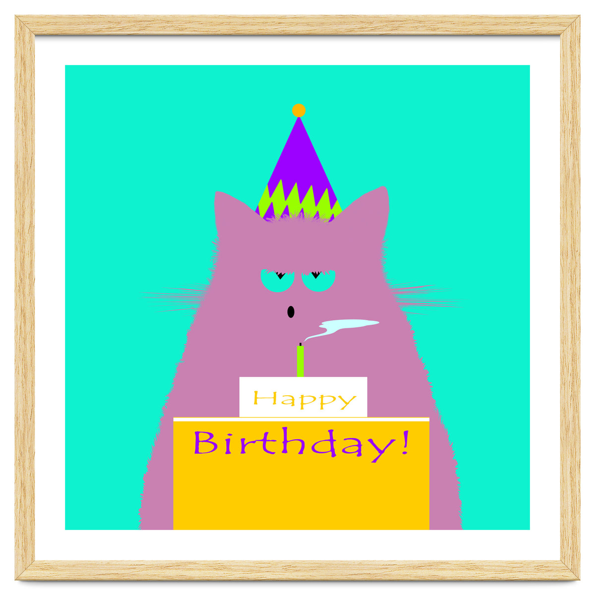 Birthday Lilac Cat