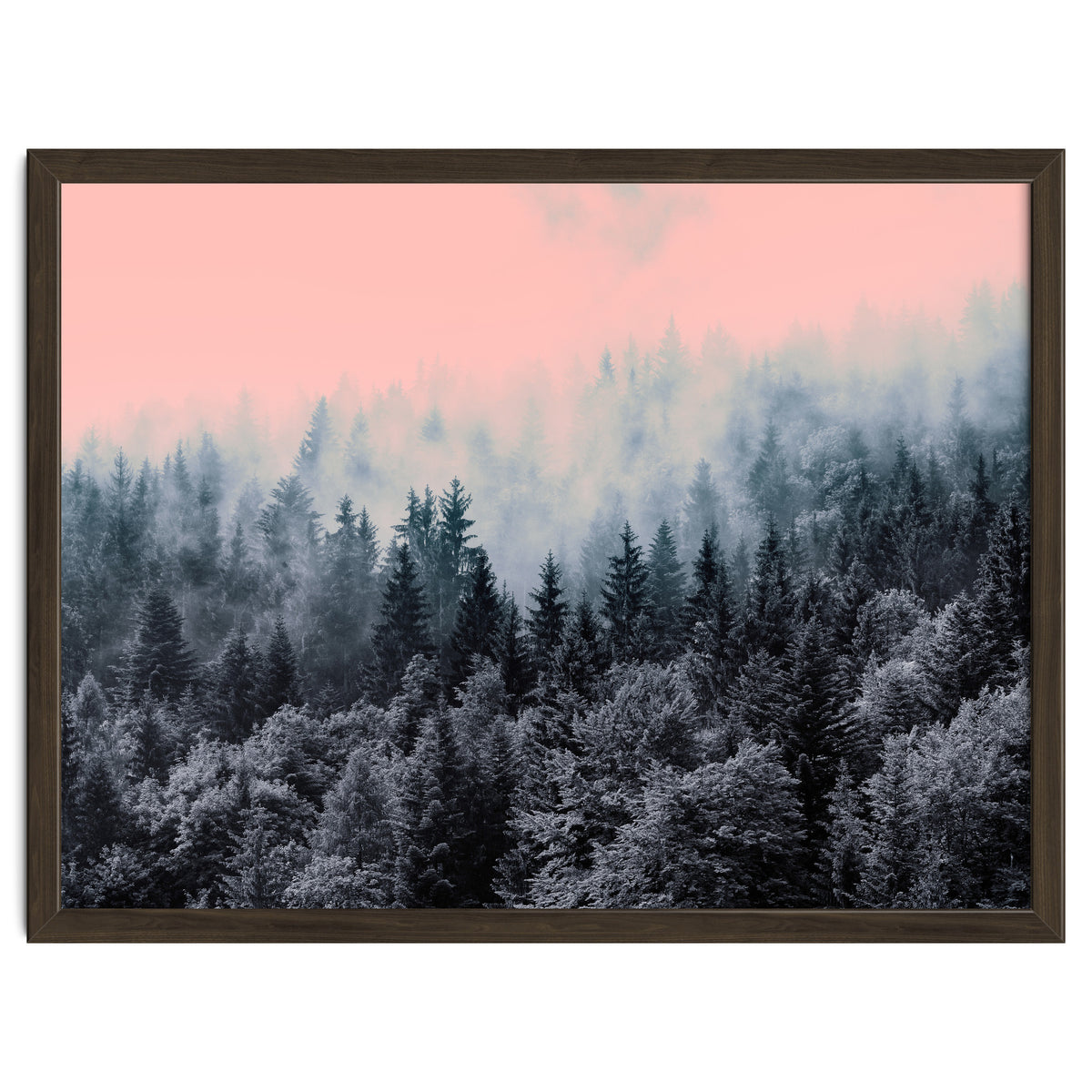 Forest in gray and pink