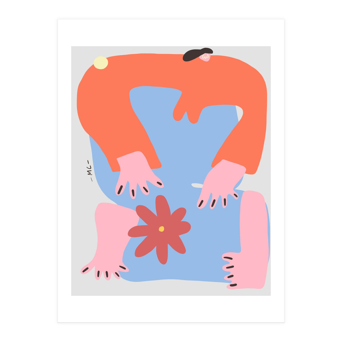 Women And The Flower (Print Only)