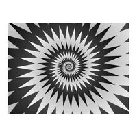Black & White Abstract Spiral  (Print Only)