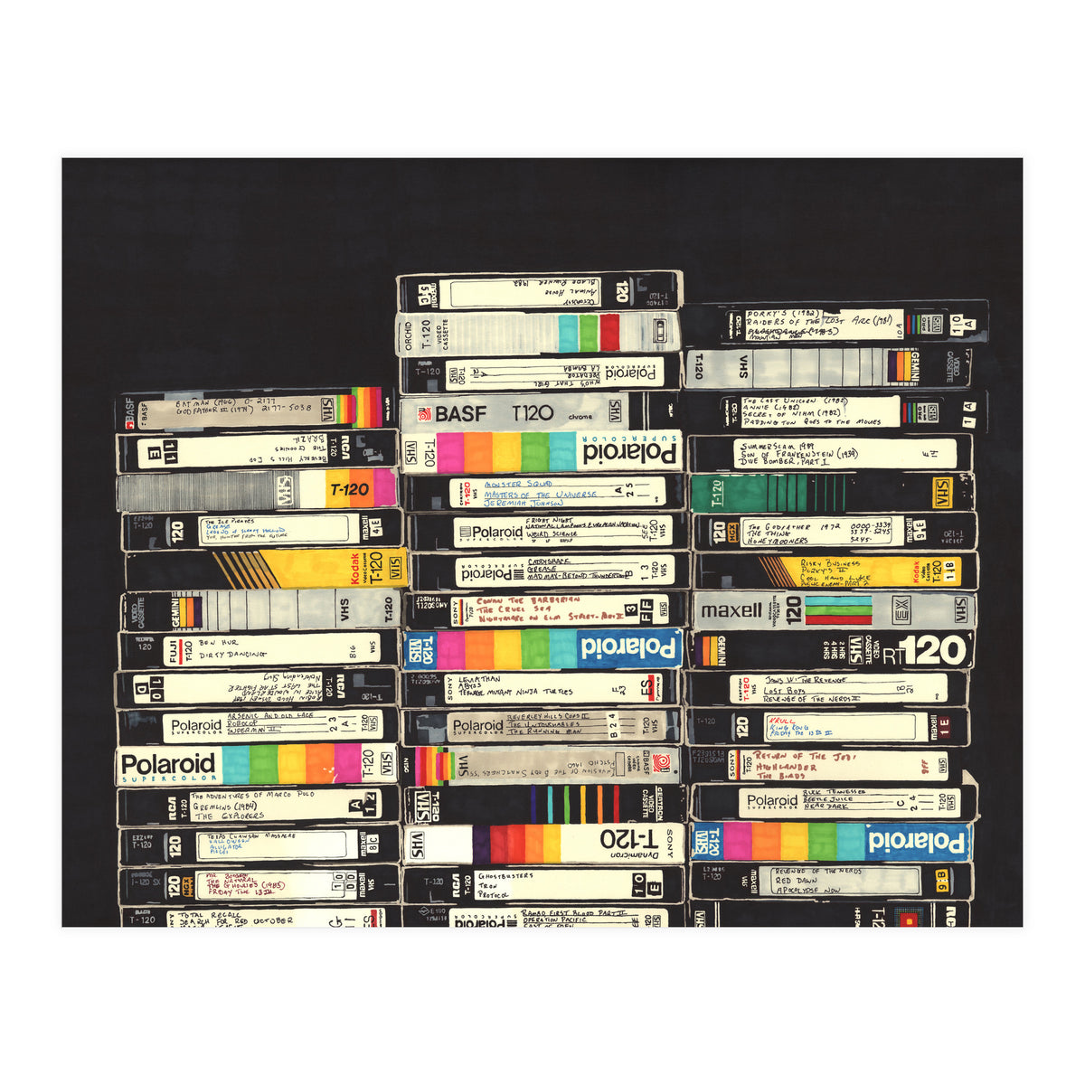 VHS Stack (Print Only)