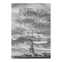 NYC Statue of Liberty | Text & Skyline (Print Only)