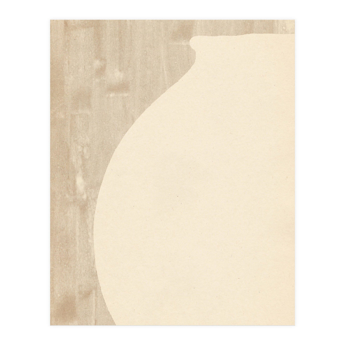 Cream tone vase silhouette (Print Only)