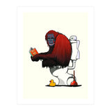 Orangutan on the Toilet, Funny Bathroom Humour (Print Only) thumbnail