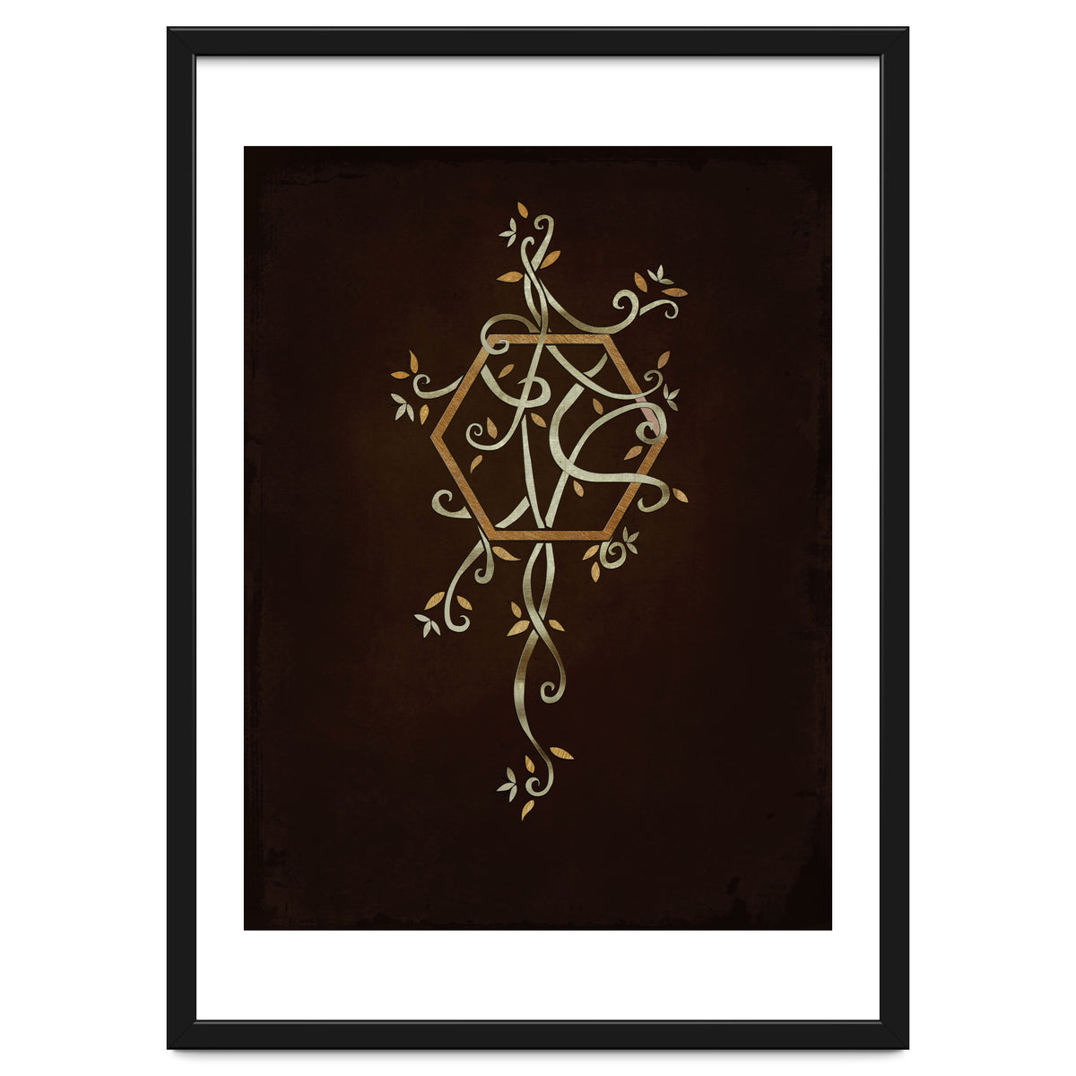 Flowering golden hexagon