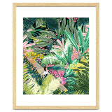 Bohemian Jungle, Tropical Botanical Nature Illustration, Forest Solo Travel Plants Painting thumbnail