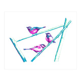 Garden Birds On A Branch (Print Only) thumbnail