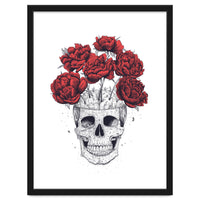 Skull With Peonies
