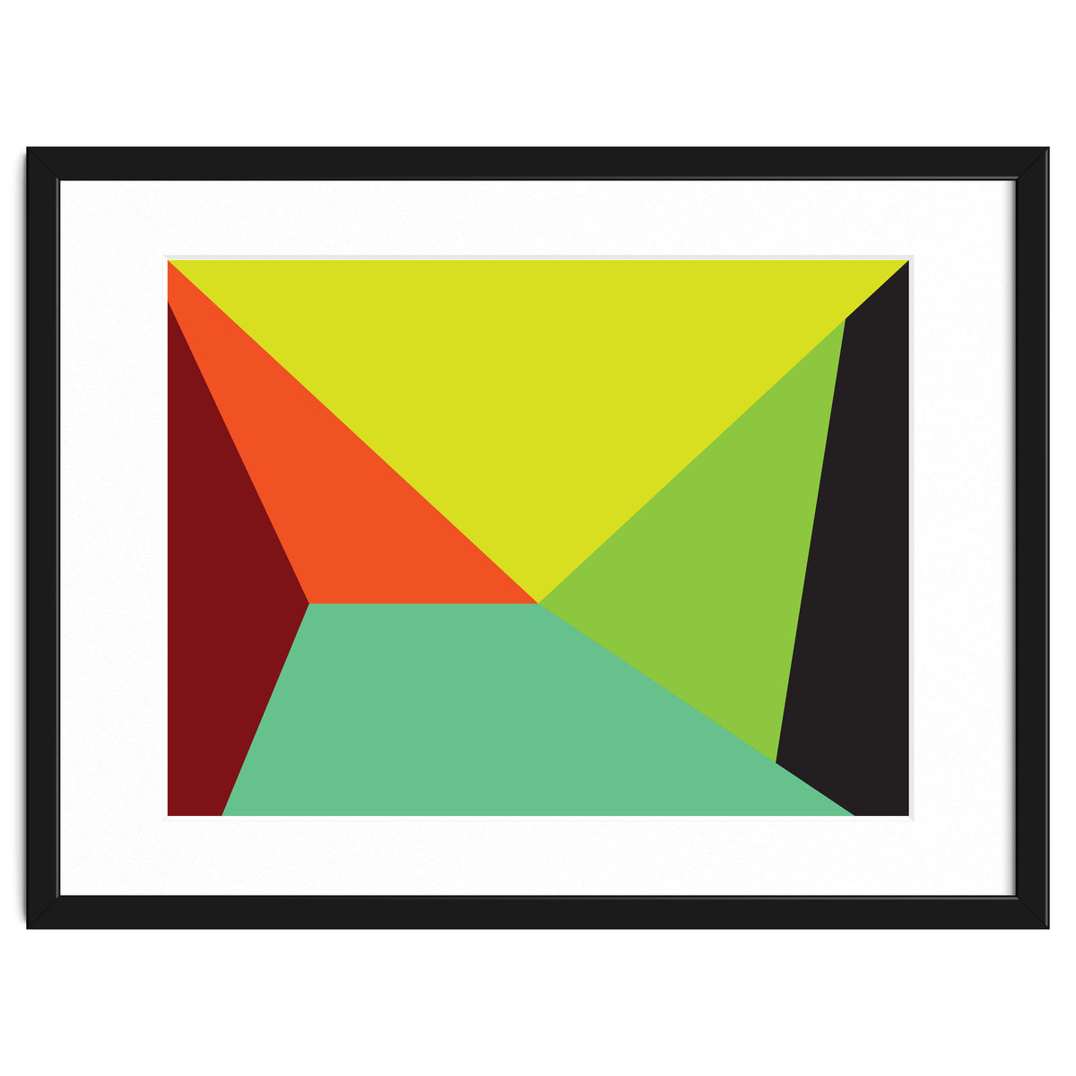 Geometric Shapes No. 31 -  yellow, orange & green