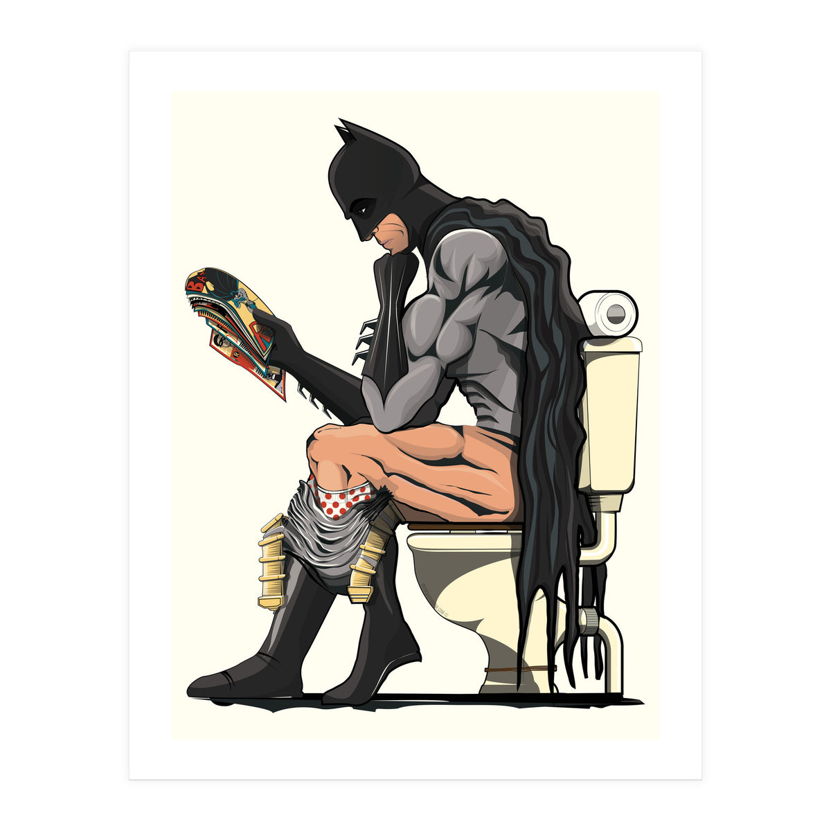 Batman on the Toilet (Print Only)